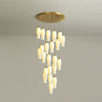 Sylirion Chandelier en Albâtre et Laiton - Neutralighting
