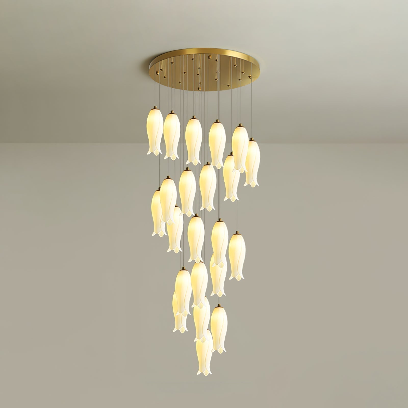 Sylirion Chandelier en Albâtre et Laiton - Neutralighting