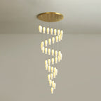 Sylirion Chandelier en Albâtre et Laiton - Neutralighting