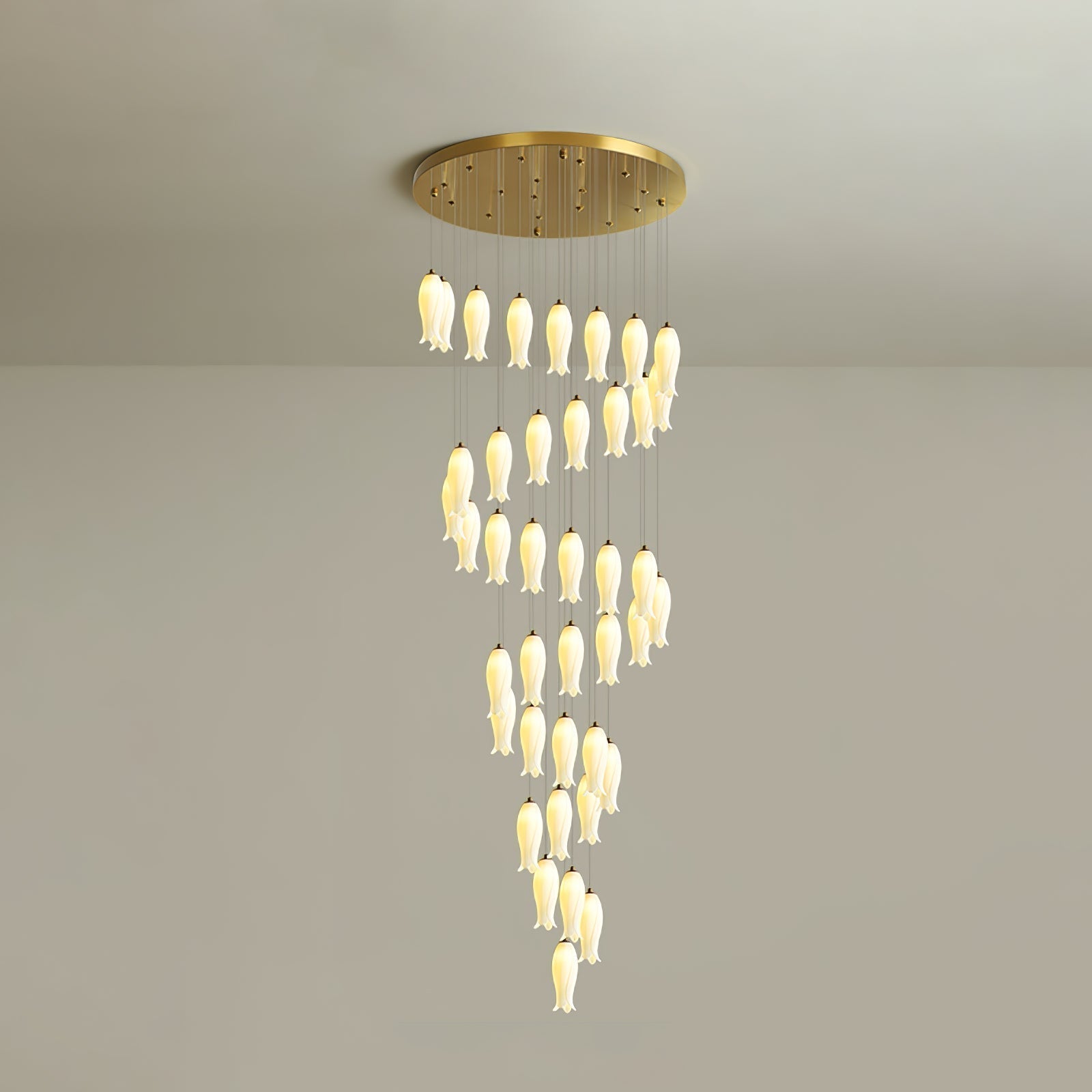 Sylirion Chandelier en Albâtre et Laiton - Neutralighting