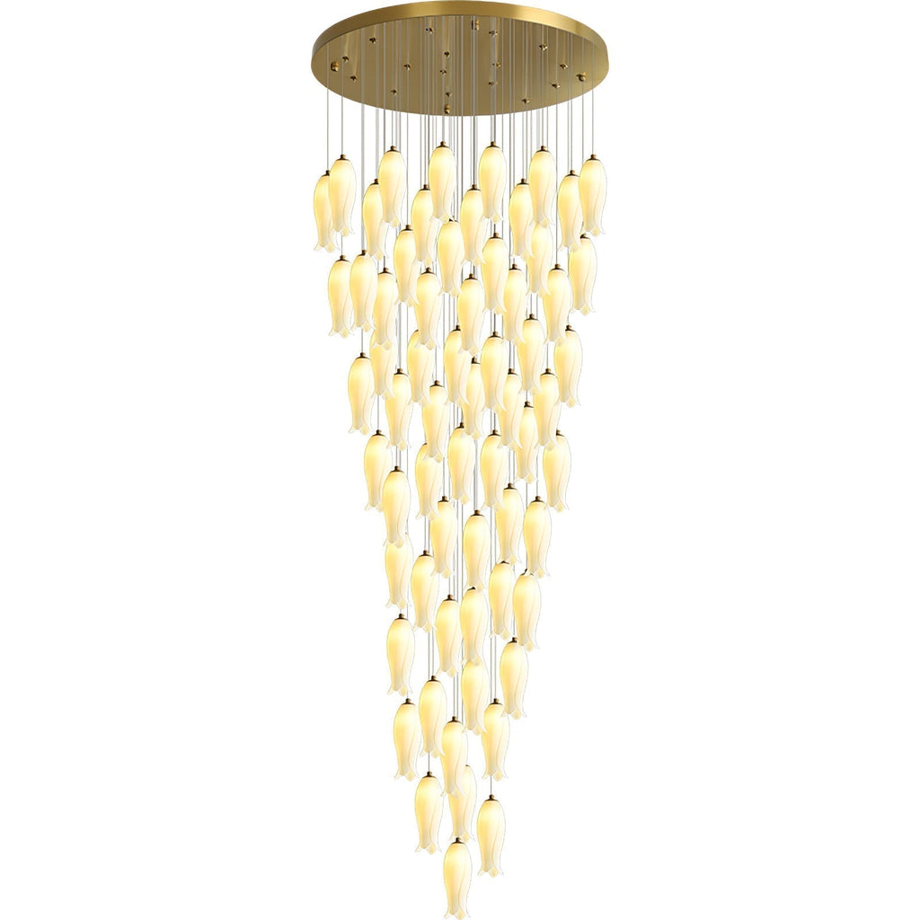 Sylirion Chandelier en Albâtre et Laiton - Neutralighting
