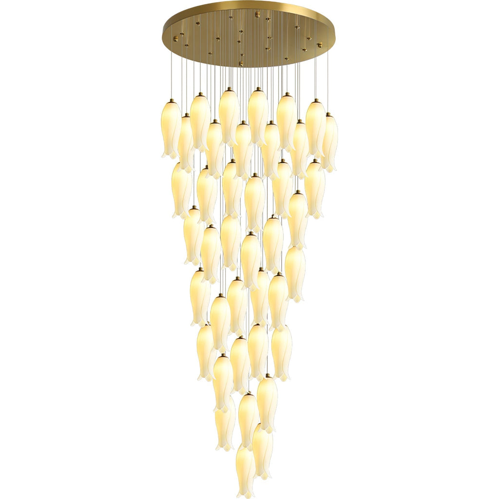 Sylirion Chandelier en Albâtre et Laiton - Neutralighting