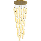 Sylirion Chandelier en Albâtre et Laiton - Neutralighting