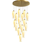 Sylirion Chandelier en Albâtre et Laiton - Neutralighting