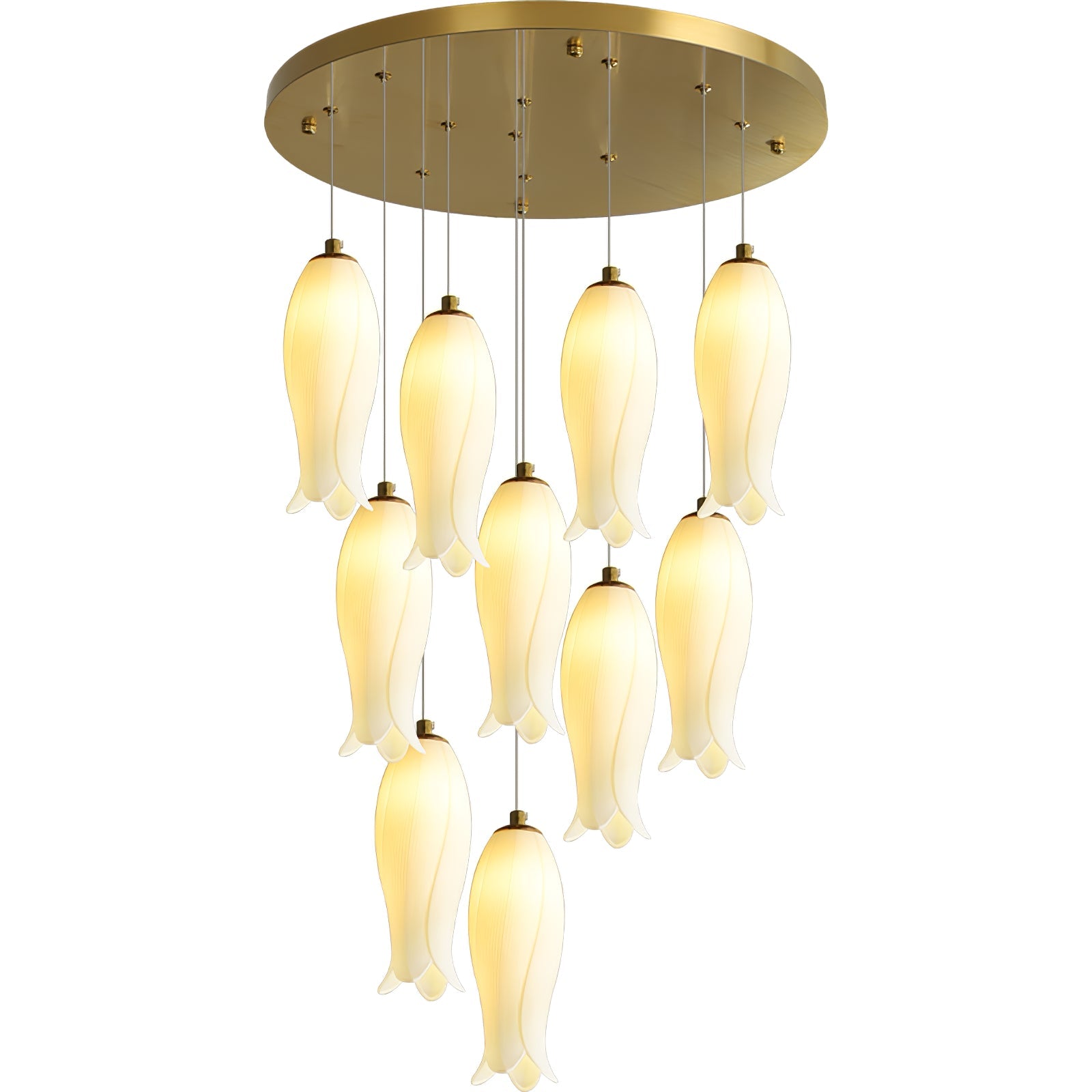 Sylirion Chandelier en Albâtre et Laiton - Neutralighting
