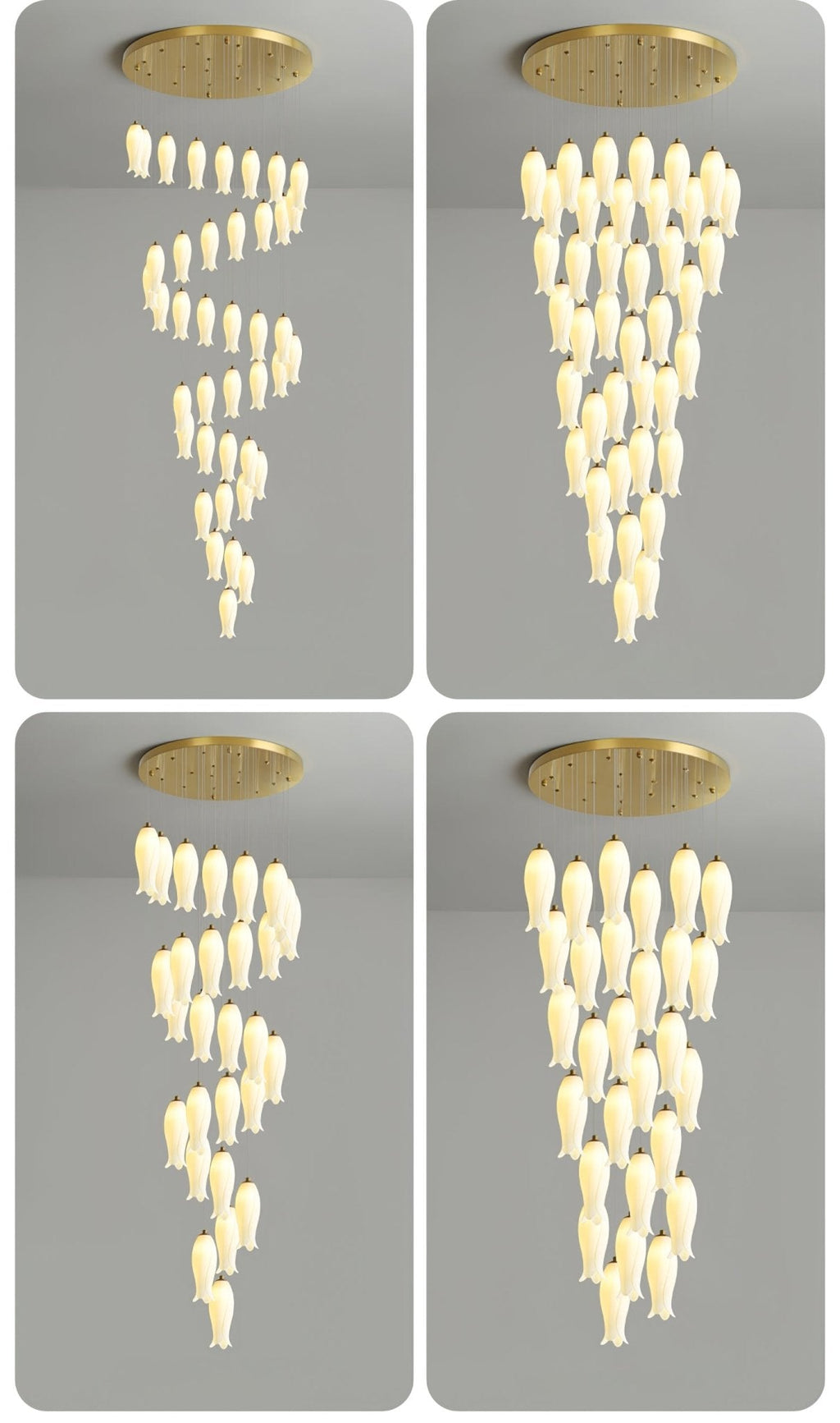 Sylirion Chandelier en Albâtre et Laiton - Neutralighting