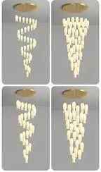 Sylirion Chandelier en Albâtre et Laiton - Neutralighting