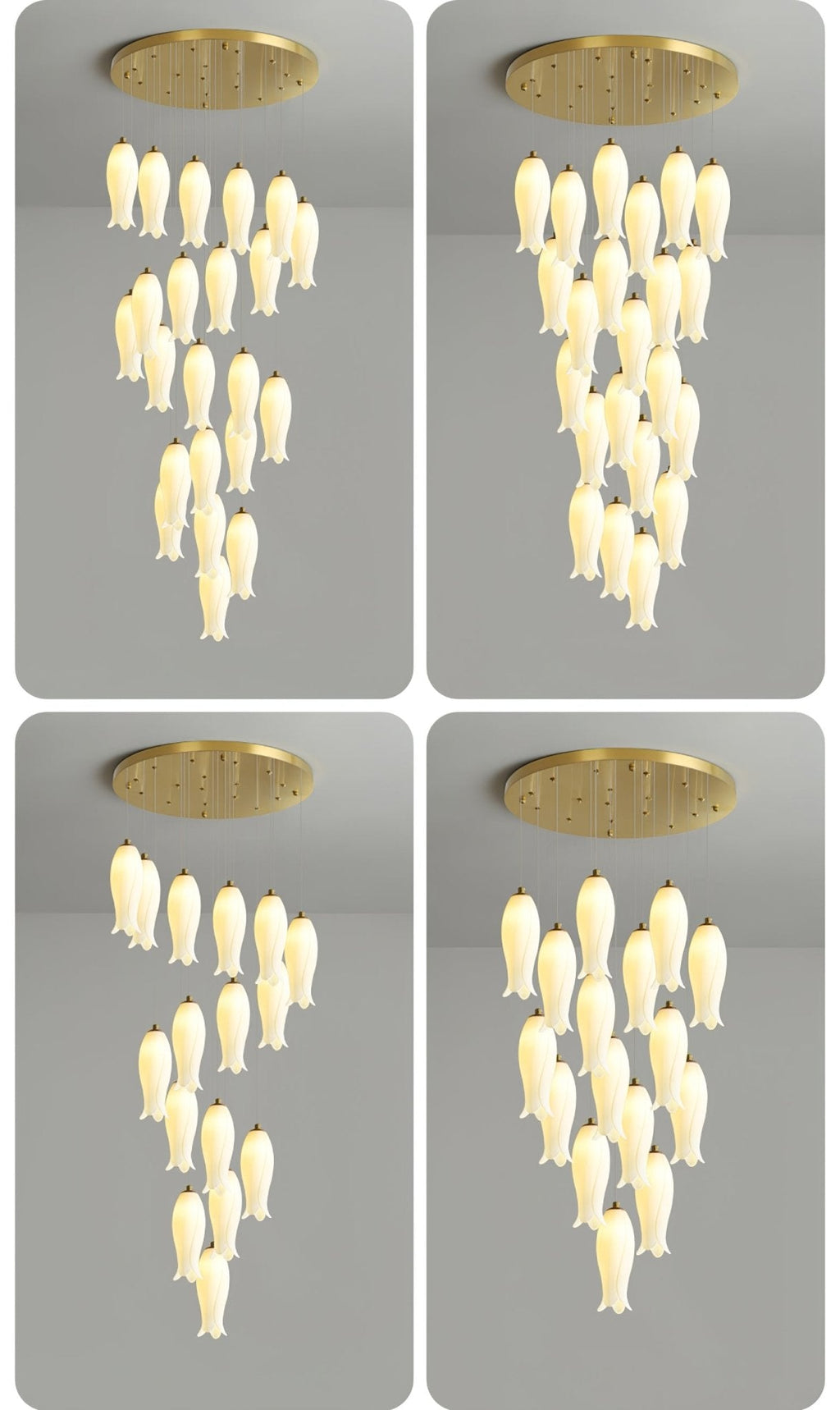 Sylirion Chandelier en Albâtre et Laiton - Neutralighting