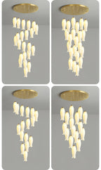 Sylirion Chandelier en Albâtre et Laiton - Neutralighting