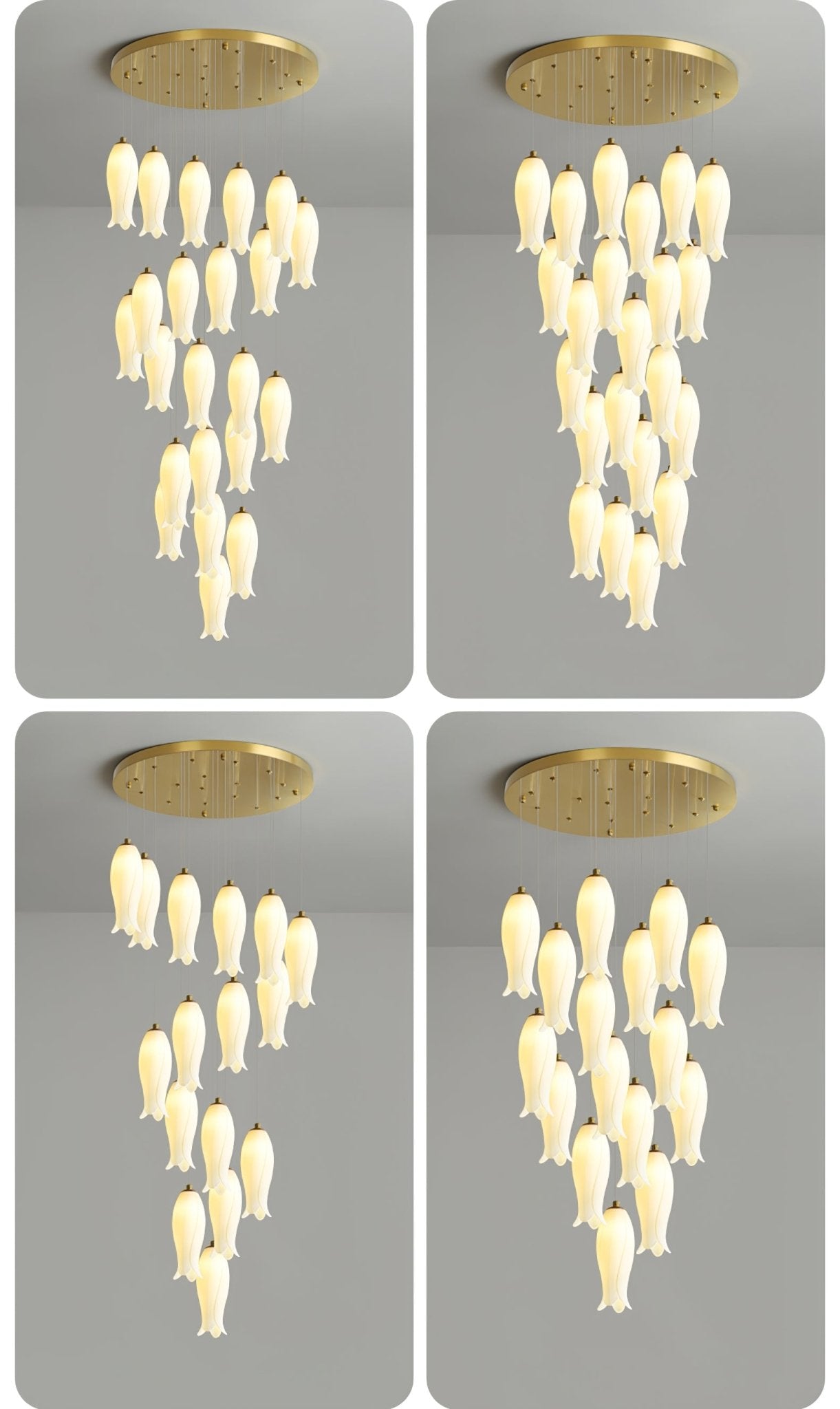 Sylirion Chandelier en Albâtre et Laiton - Neutralighting