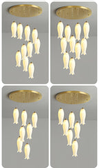Sylirion Chandelier en Albâtre et Laiton - Neutralighting