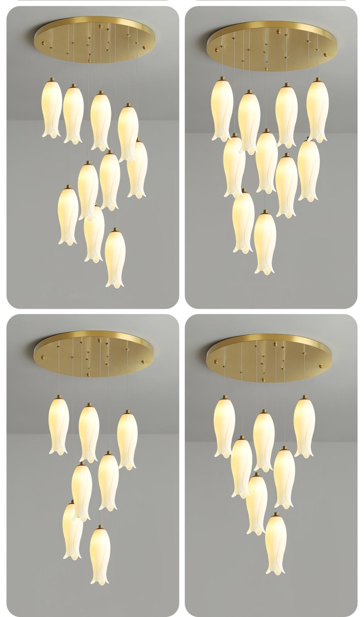 Sylirion Chandelier en Albâtre et Laiton - Neutralighting