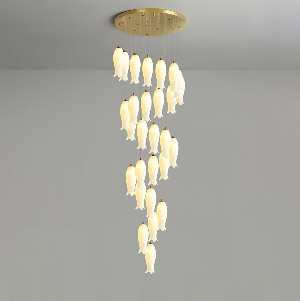 Sylirion Chandelier en Albâtre et Laiton - Neutralighting