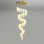 Sylirion Chandelier en Albâtre et Laiton - Neutralighting