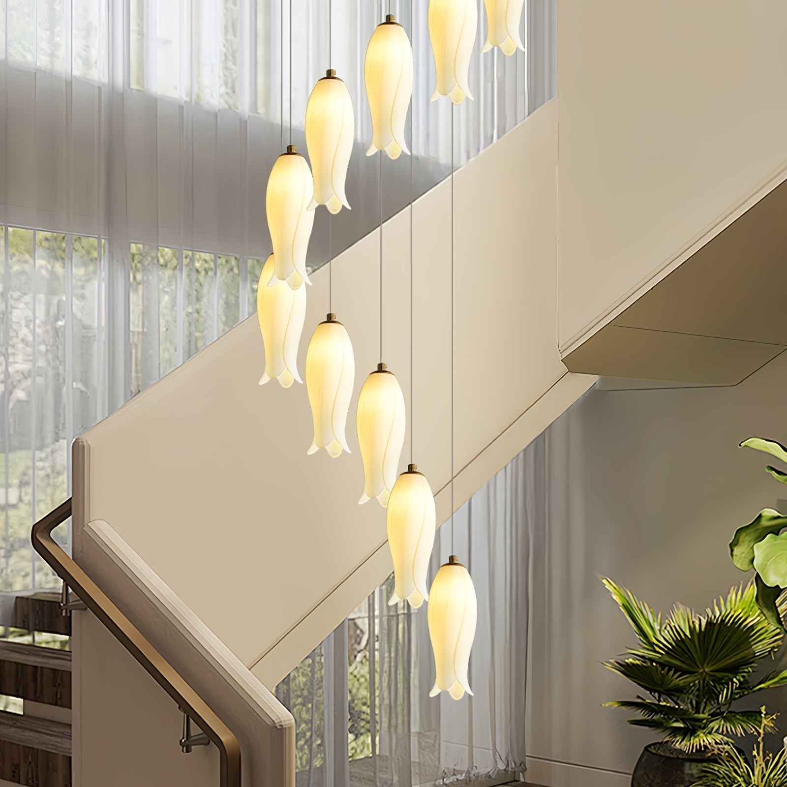Sylirion Chandelier en Albâtre et Laiton - Neutralighting
