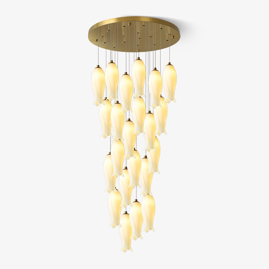 Sylirion Chandelier en Albâtre et Laiton - Neutralighting