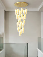 Sylirion Chandelier en Albâtre et Laiton - Neutralighting