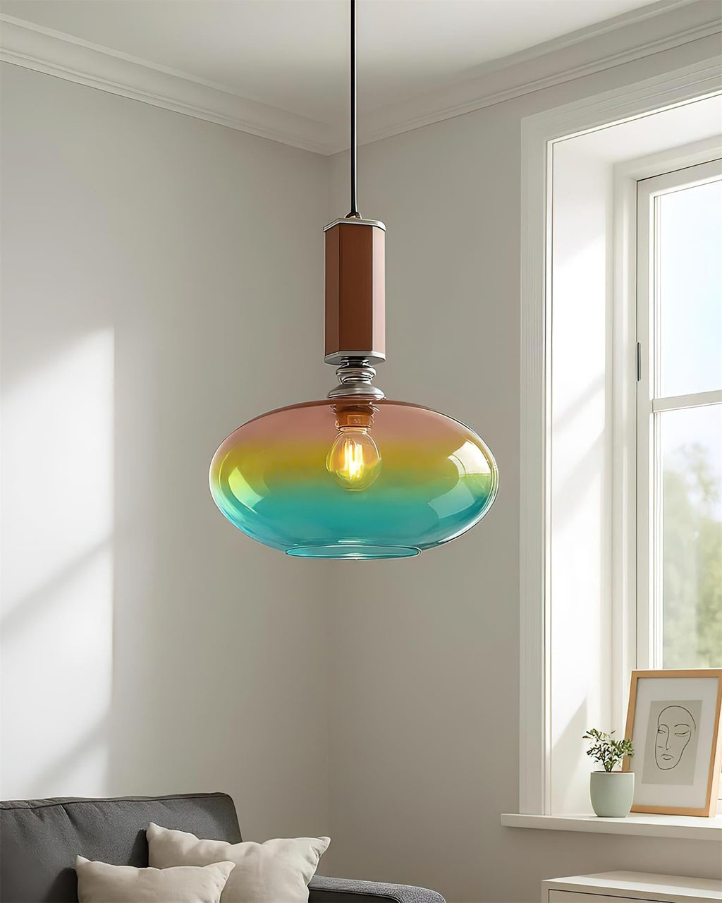 Lumia Suspension en Verre Dégradé Pastel - Neutralighting