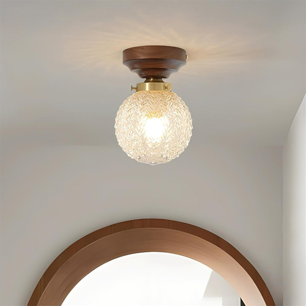 Pavo Plafonnier Verre Transparent Abat-jour Globe - Neutralighting