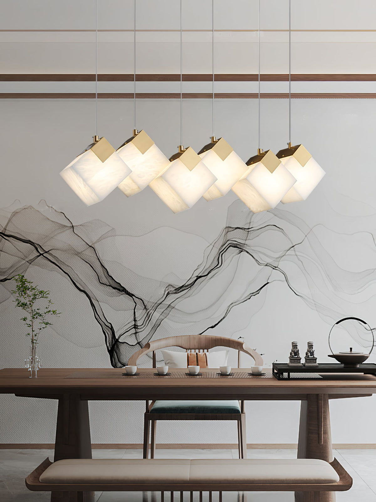 Vevariel Suspension Linéaire en Albâtre - Neutralighting
