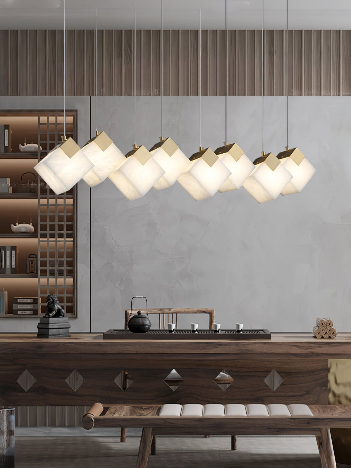Vevariel Suspension Linéaire en Albâtre - Neutralighting