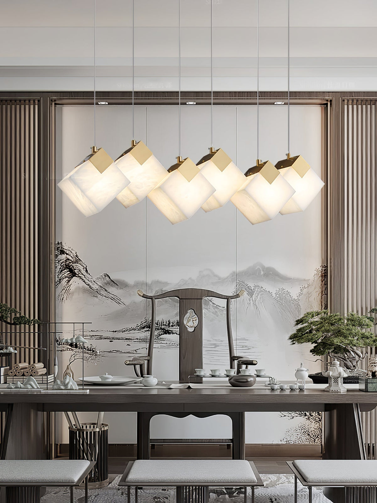 Vevariel Suspension Linéaire en Albâtre - Neutralighting