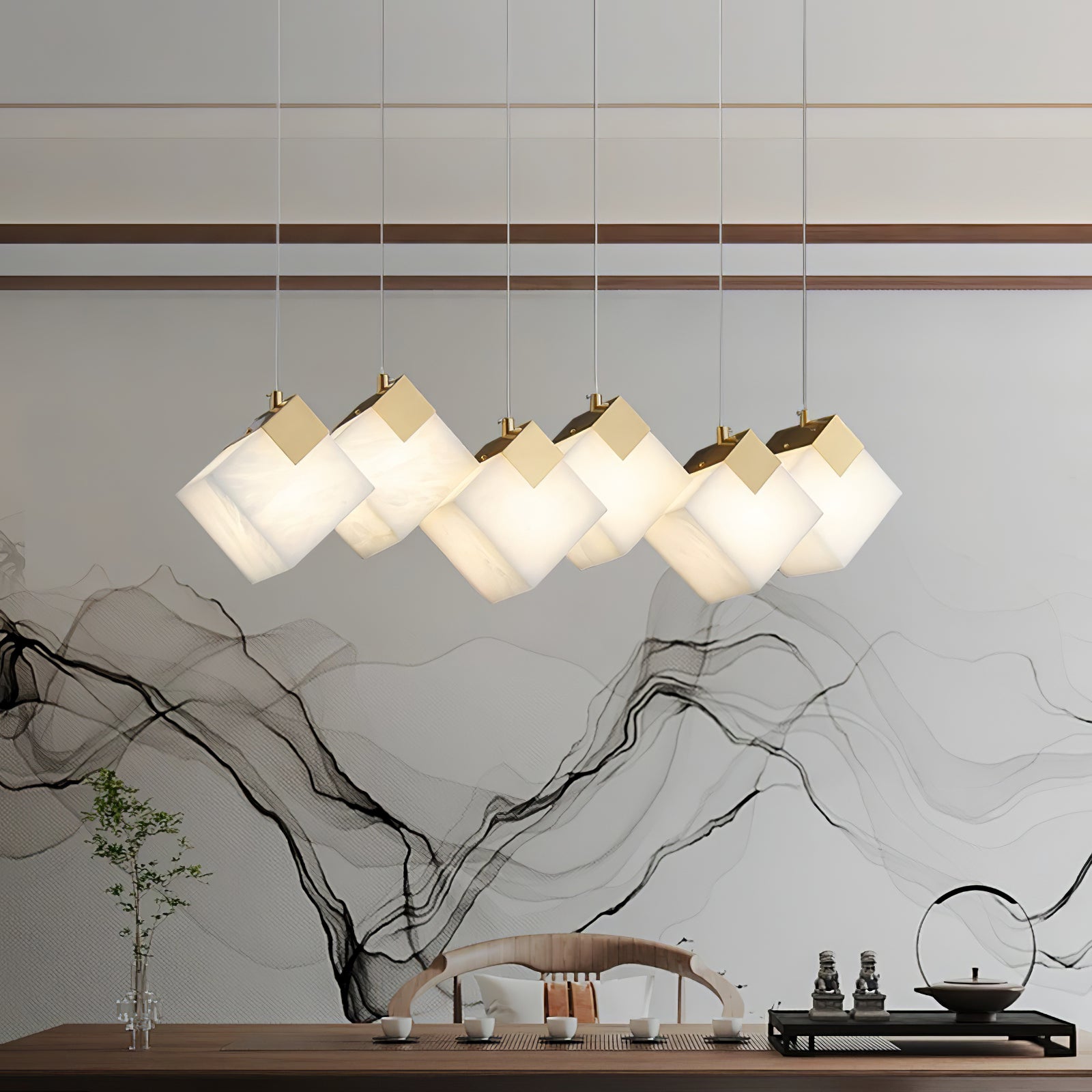 Vevariel Suspension Linéaire en Albâtre - Neutralighting
