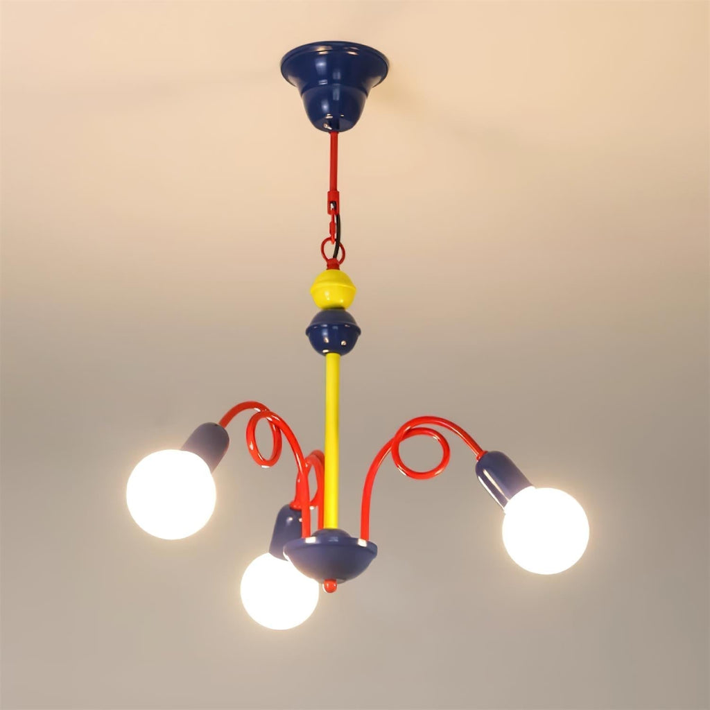 Luminosa Lustre Rouge Bleu Ludique Joyeux - Neutralighting