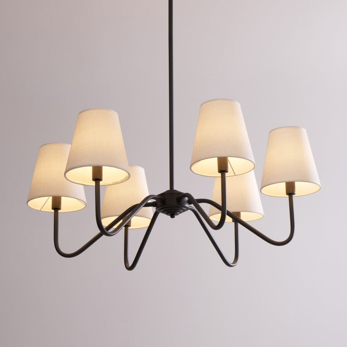 Aurvarira Chandelier Classique Noir en Tissu Lumos - Neutralighting
