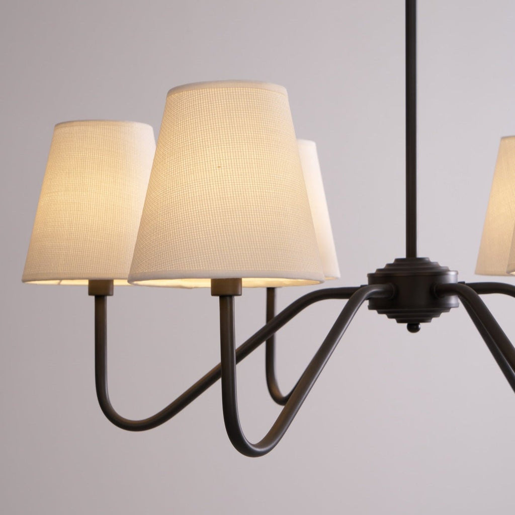 Aurvarira Chandelier Classique Noir en Tissu Lumos - Neutralighting