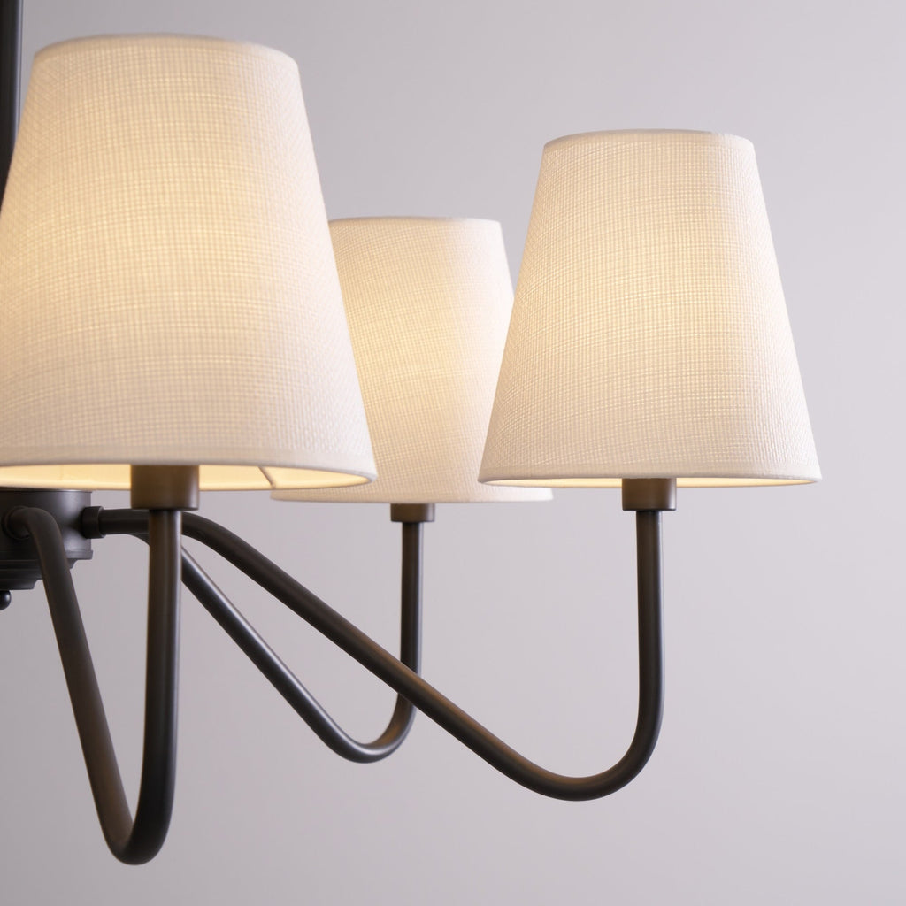 Aurvarira Chandelier Classique Noir en Tissu Lumos - Neutralighting
