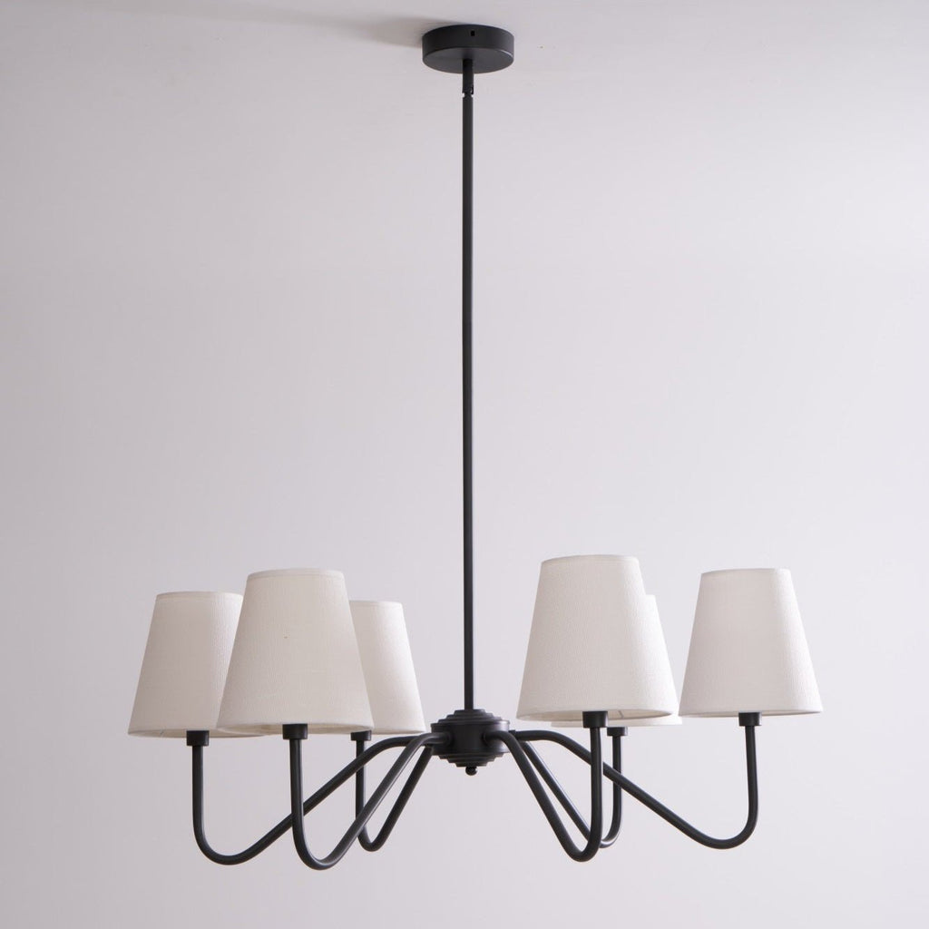 Aurvarira Chandelier Classique Noir en Tissu Lumos - Neutralighting