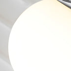 Luna Lampe Suspendue Globe en Verre Accent Chromé Minimaliste - Neutralighting