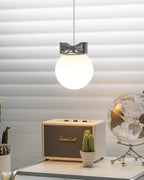 Luna Lampe Suspendue Globe en Verre Accent Chromé Minimaliste - Neutralighting