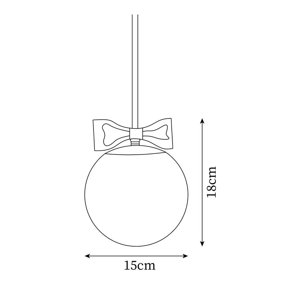 Luna Lampe Suspendue Globe en Verre Accent Chromé Minimaliste - Neutralighting