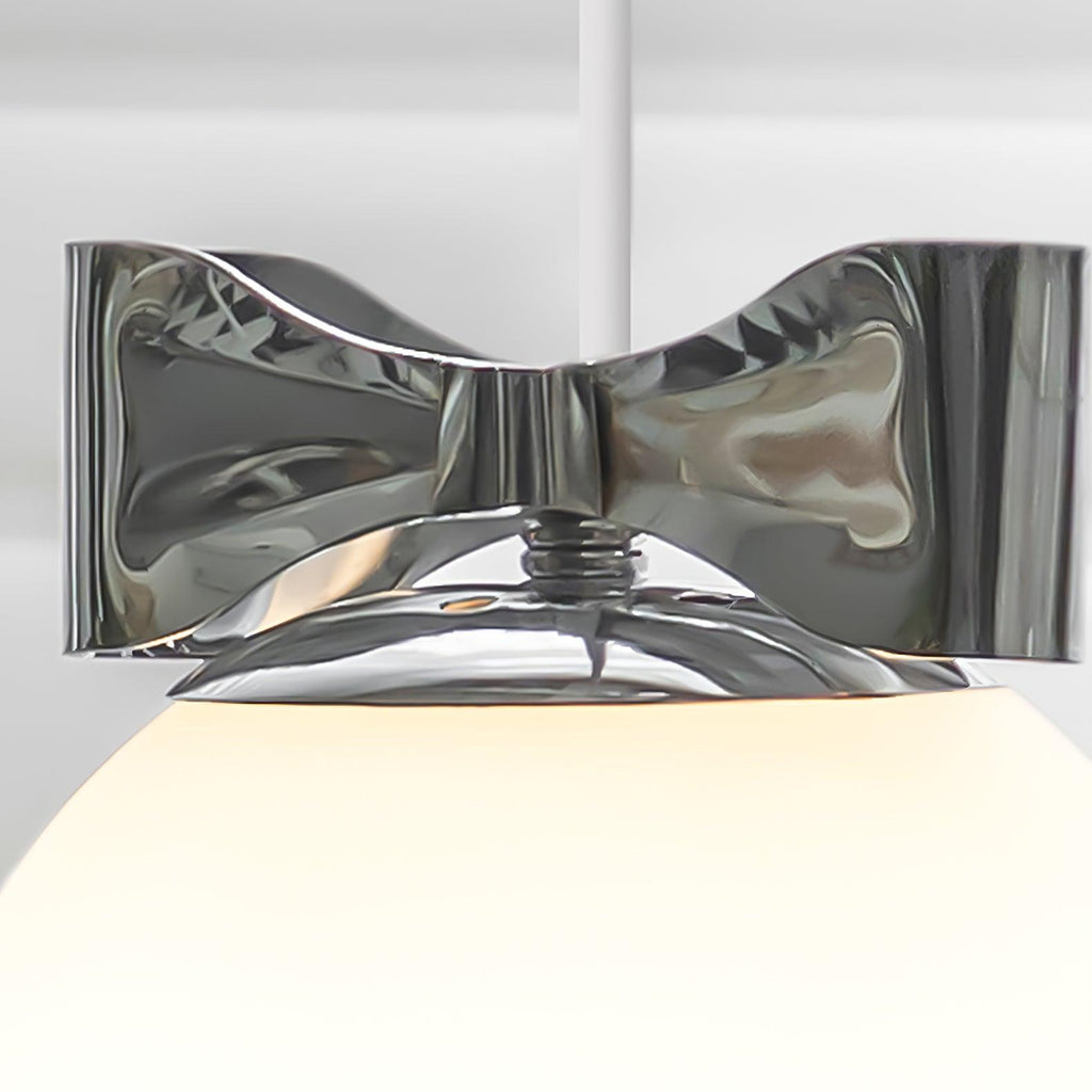 Luna Lampe Suspendue Globe en Verre Accent Chromé Minimaliste - Neutralighting