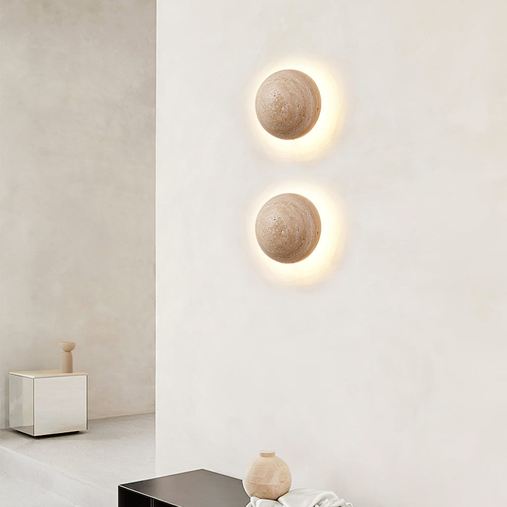 Nyvarion Applique Murale Minimaliste en Travertin - Neutralighting