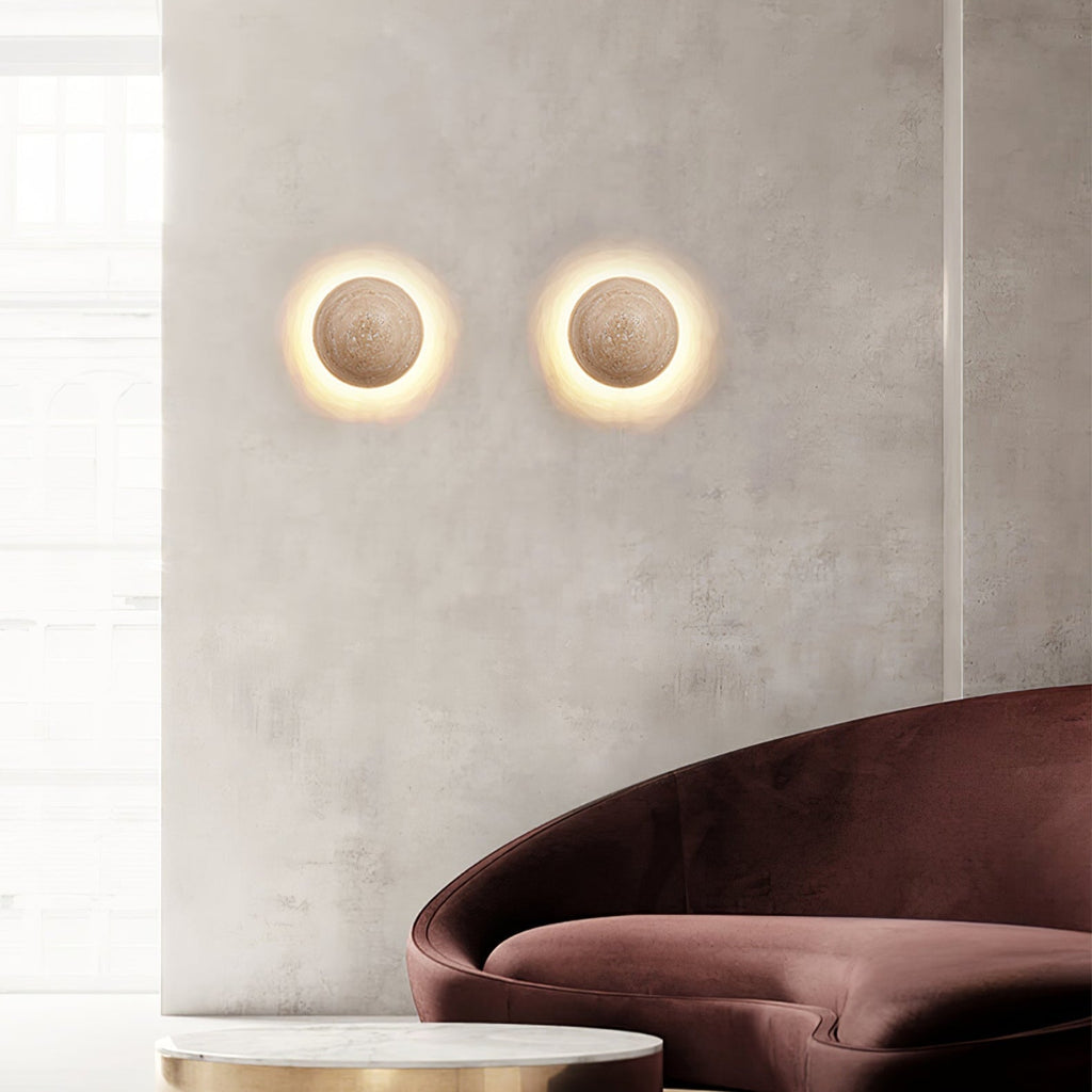 Nyvarion Applique Murale Minimaliste en Travertin - Neutralighting