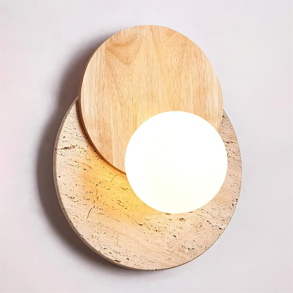 Zelirir Applique Murale Minimaliste en Travertin - Neutralighting