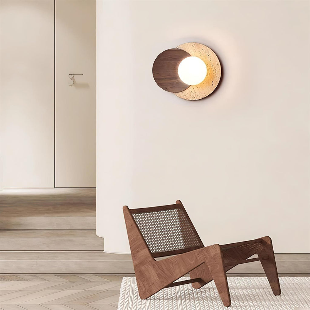 Zelirir Applique Murale Minimaliste en Travertin - Neutralighting