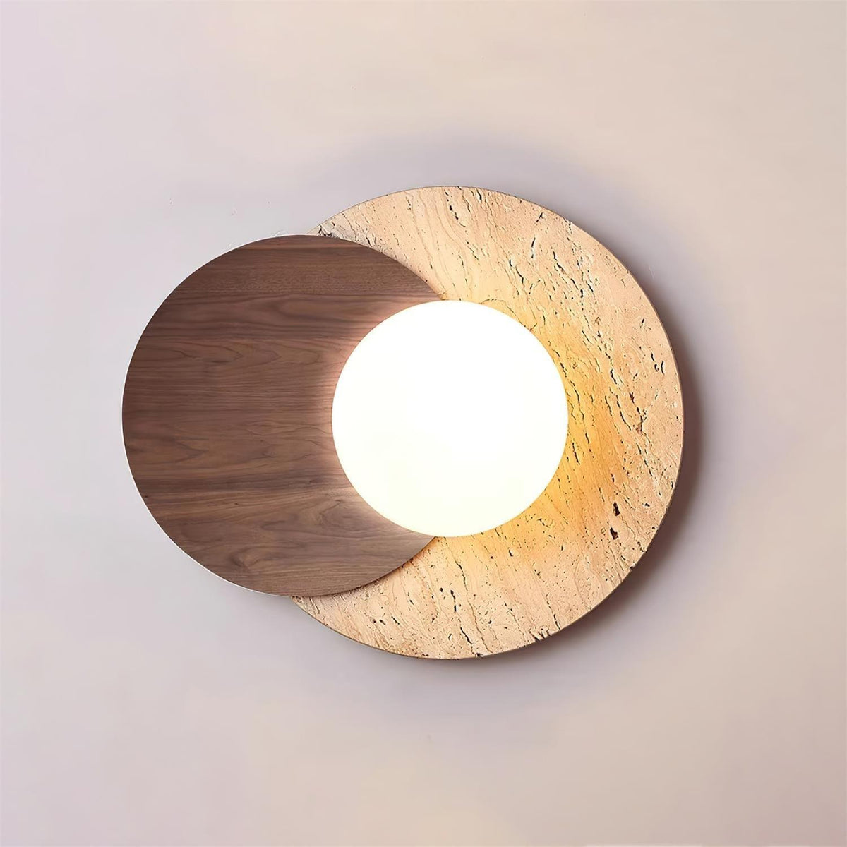 Zelirir Applique Murale Minimaliste en Travertin - Neutralighting