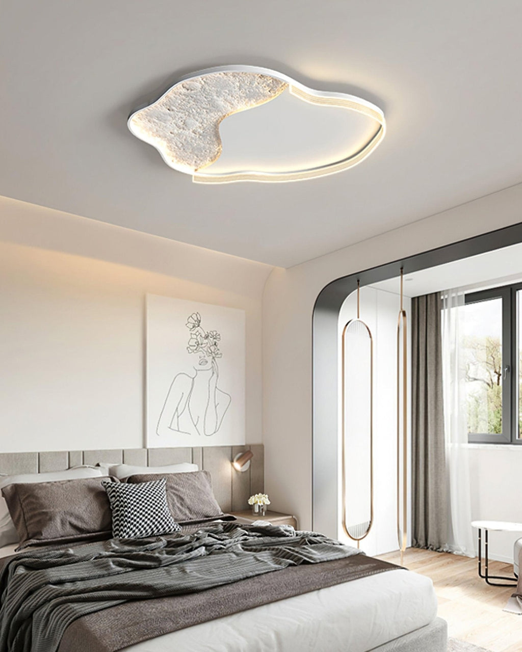 Syvine Plafonnier LED lunaire Nordic Art - Neutralighting