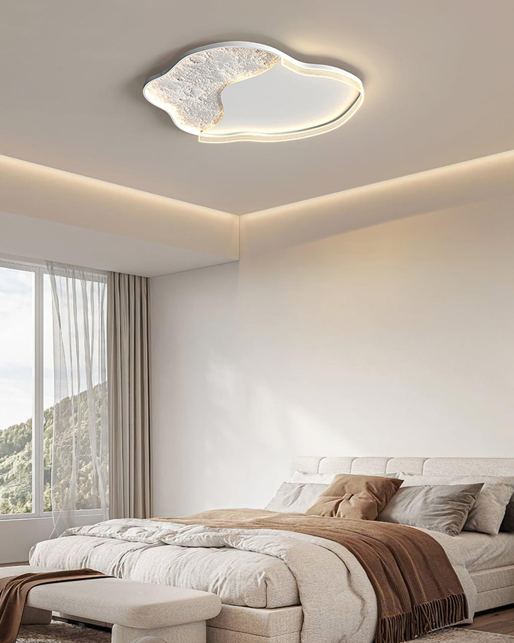 Syvine Plafonnier LED lunaire Nordic Art - Neutralighting