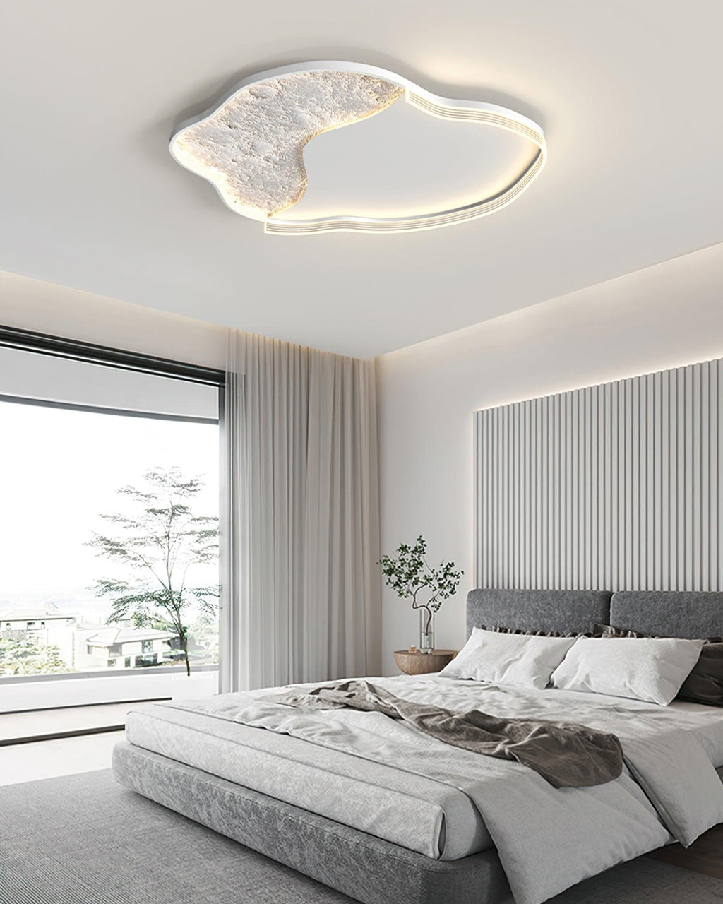 Syvine Plafonnier LED lunaire Nordic Art - Neutralighting