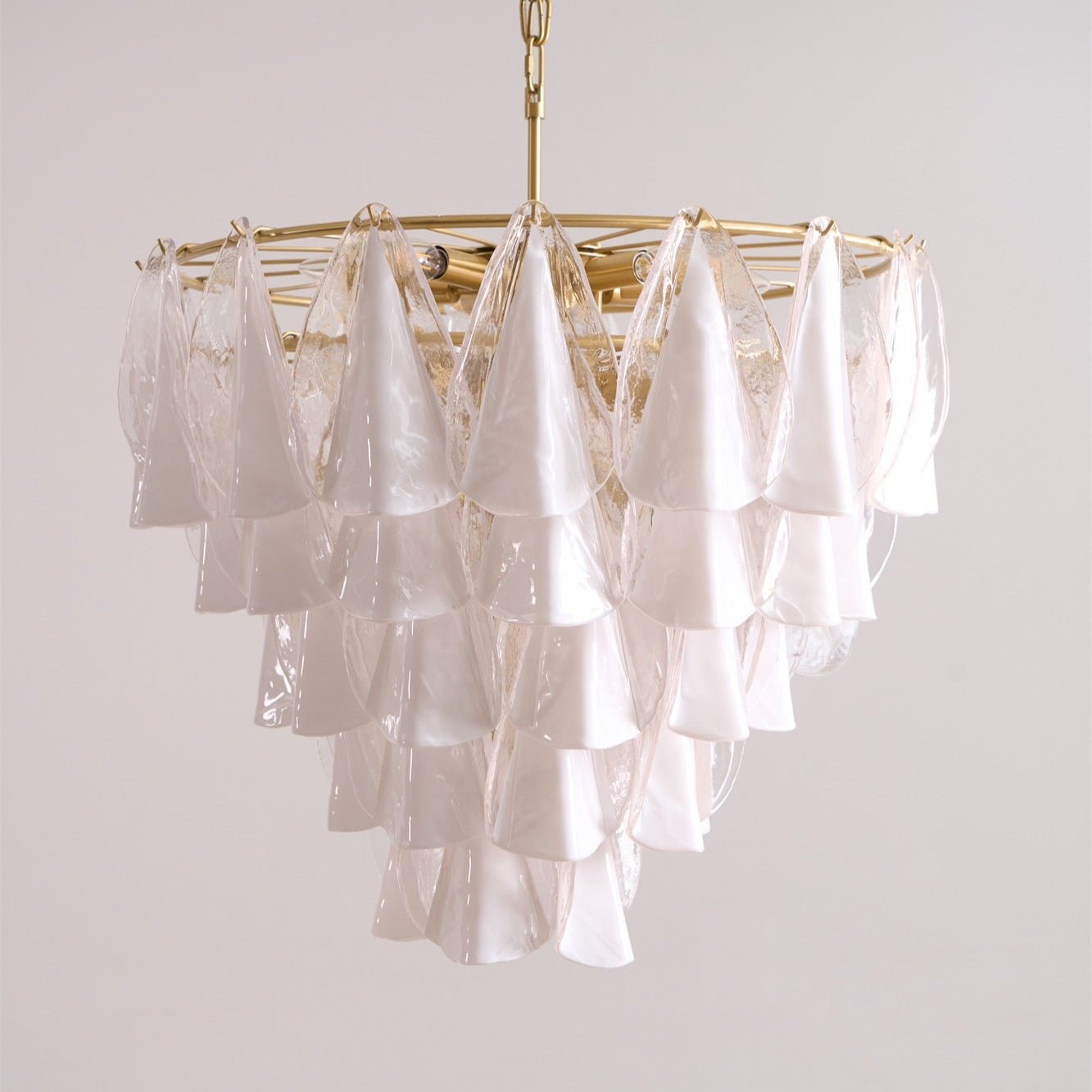 Aurora Lustre Blanc Feuille Verre Superposé Moderne - Neutralighting