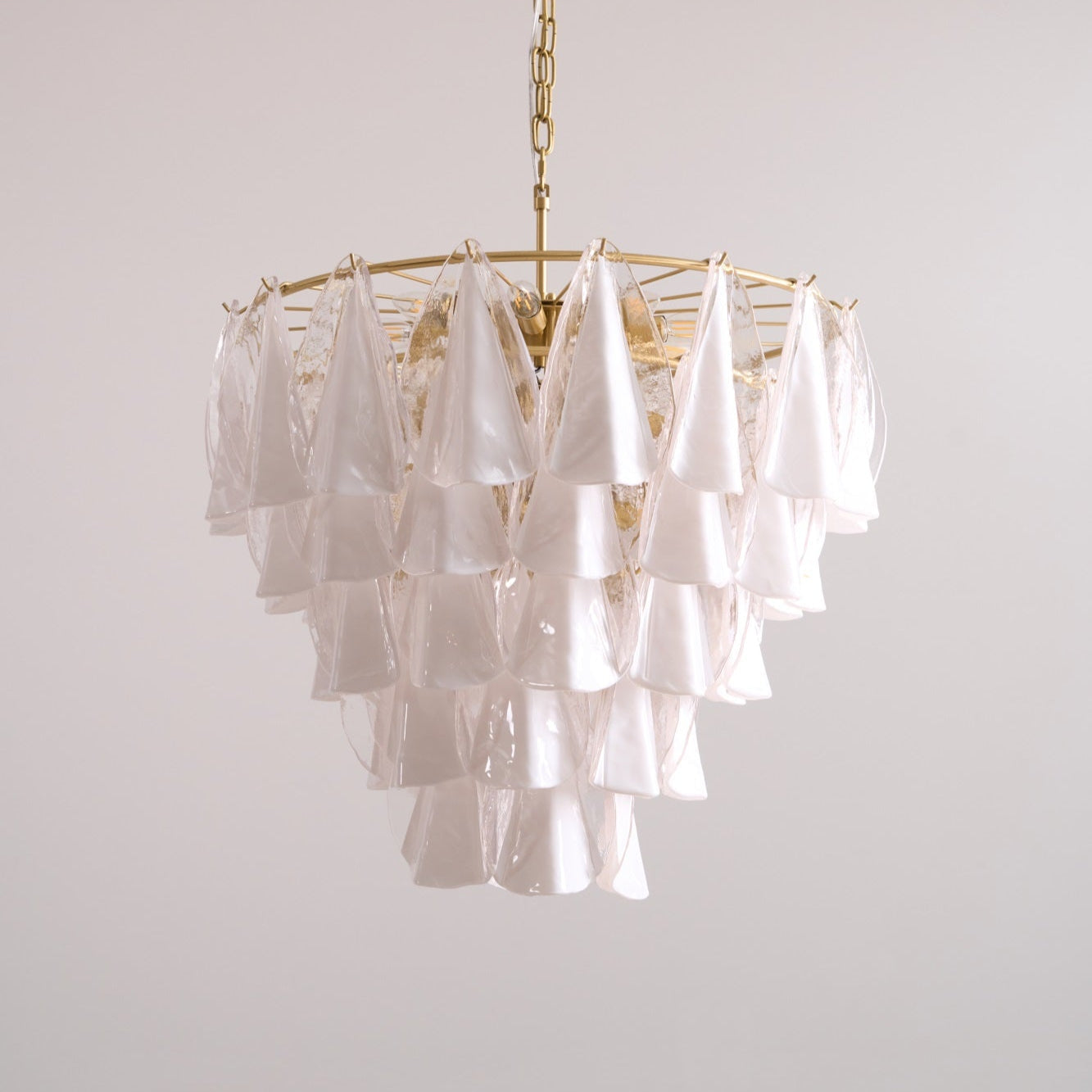 Aurora Lustre Blanc Feuille Verre Superposé Moderne - Neutralighting
