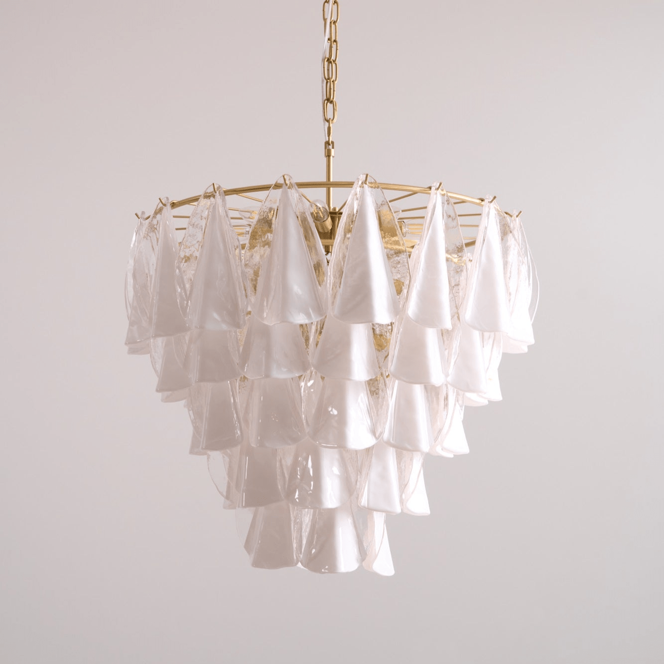 Aurora Lustre Blanc Feuille Verre Superposé Moderne - Neutralighting