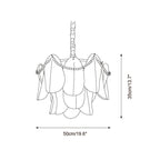 Lunaria Lustre Pétales en Verre avec Perles - Neutralighting