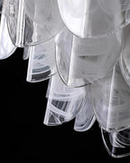 Lunaria Lustre Pétales en Verre avec Perles - Neutralighting