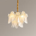 Lunaria Lustre Pétales en Verre avec Perles - Neutralighting